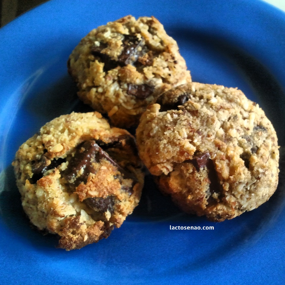 Cookies de amêndoas sem lactose e sem glúten