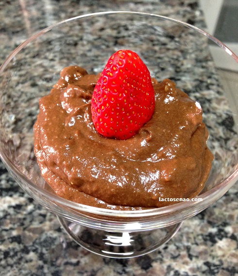 Mousse de chocolate sem lactose