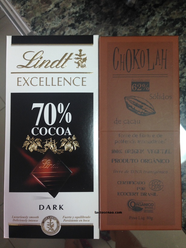 chocolate sem leite e sem glúten