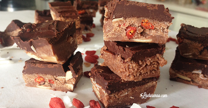 Quadradinhos de chocolate sem lactose