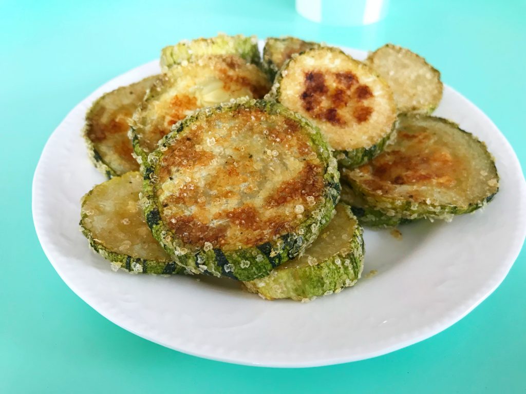 Abobrinha empanada saudável sem glúten