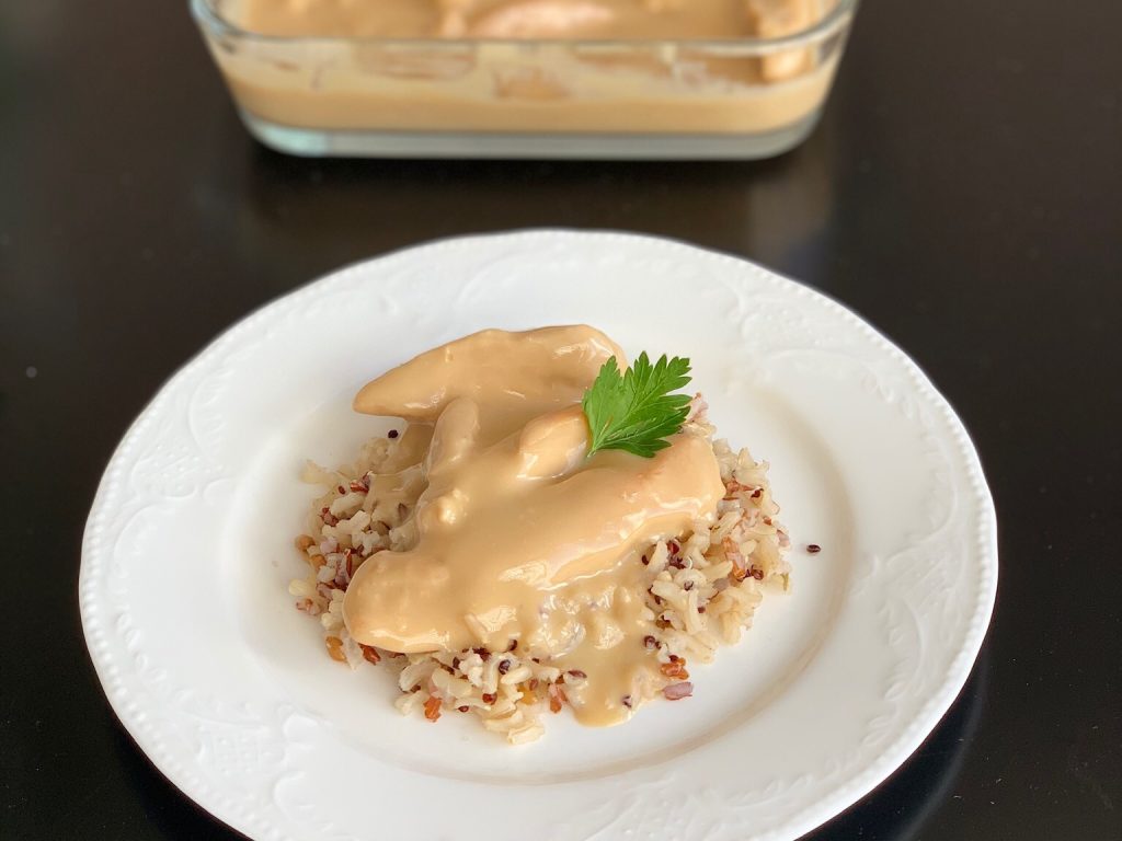 Frango cremoso agridoce sem lactose