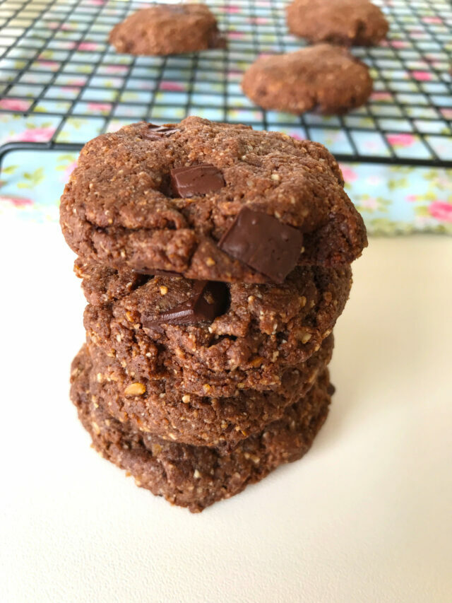 Cookies de chocolate vegano sem glúten