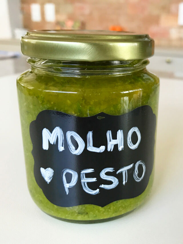 molho pesto vegano sem lactose